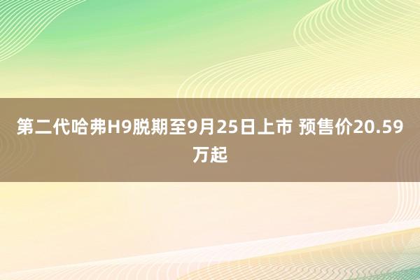 第二代哈弗H9脱期至9月25日上市 预售价20.59万起